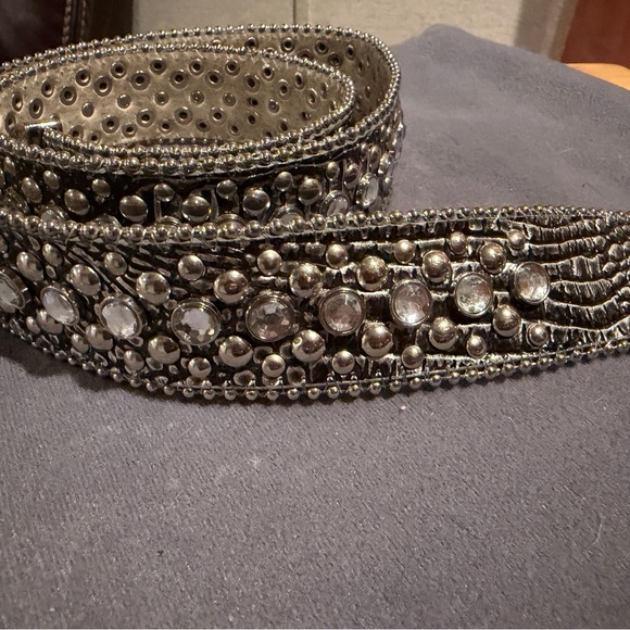 Western Leather Statement Belt – Rhinestone Buckle Glam Rockstar Cowgirl main image 9